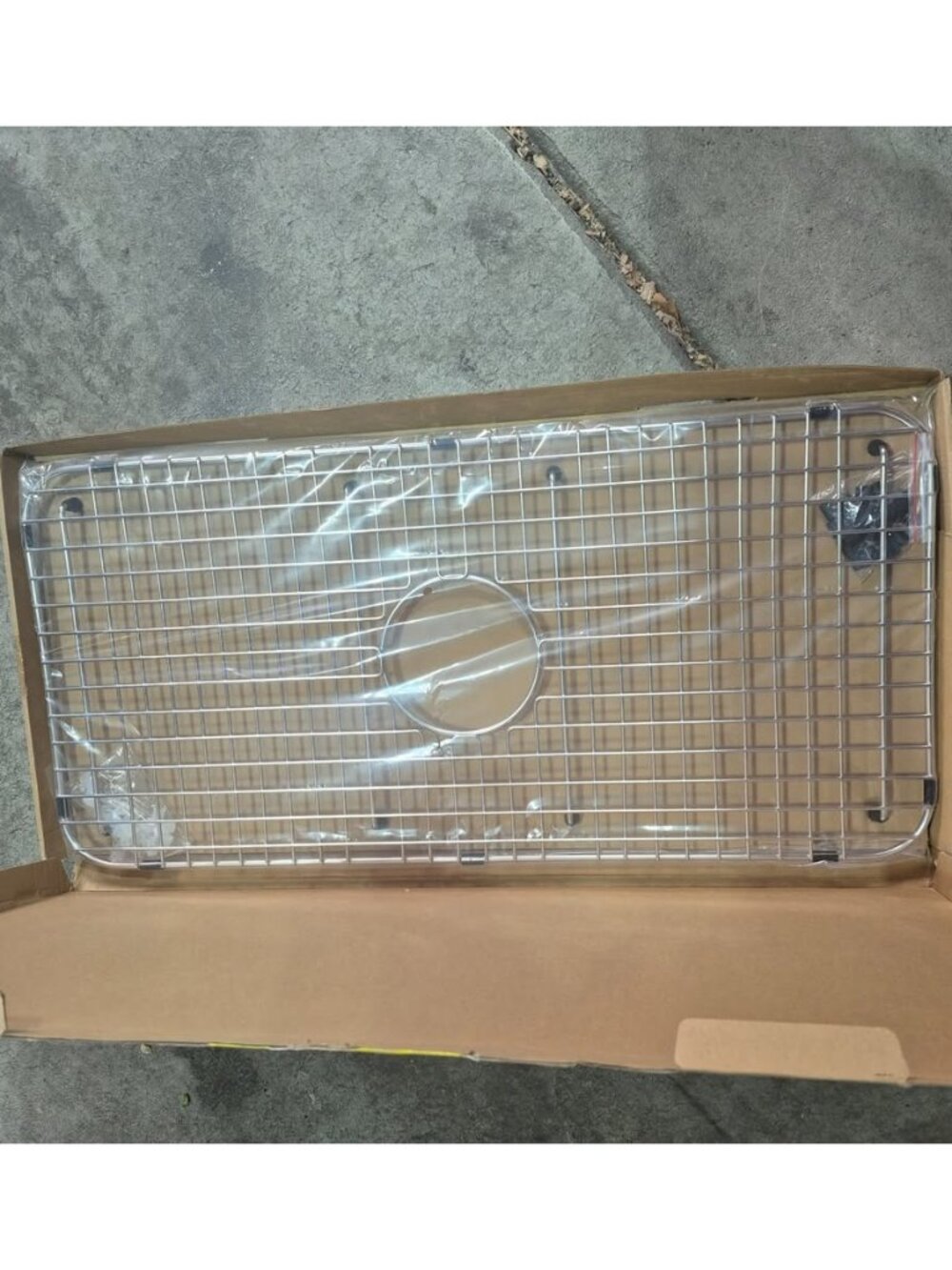 Serene Valley Sink Bottom Grid Centered Drain Sink Protector Stainless Steel